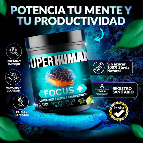 Focus Plus - SuperHuman™ Máximo Rendimiento Mental y Productivo PG